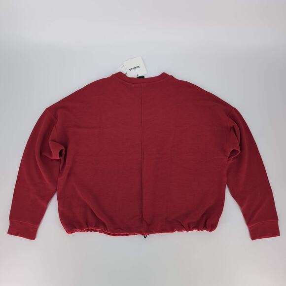 Desigual Eco Adjustable Red Ribbed Love Olympia Sweatshirt Top - US Size S - NEW - Picture 15 of 16